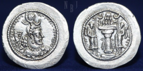 SASANIAN KINGS Yazdgerd I. 399-420 AD. AR Drachm. Mint of istakhr.