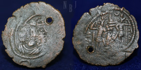 SASSANIAN KINGDOM, Khosro I (531-579)AD Copper Pashiz, Date 2, Mint ART.