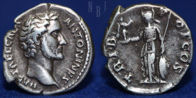 Roman Imperial, Antoninus Pius, AR Denarius, Near End of 138, Rome (117-138).