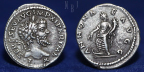 Roman, Septimius Severus Denarius - ANNONAE AVGG. Rome mint.