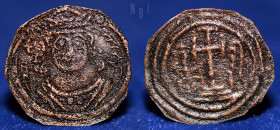 ARAB SASANIAN, Byzantine Imitation, Copper Fals, Bishapur, undated.