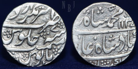 INDIA MUGHAL, Muhammad Shah 1719-1748, AR rupee, Akhtarnagar Awadh, AH1138 year 8h.