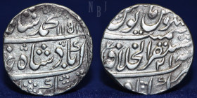 India, Mughal Empire, Muhammad Shah, Rupee, Mustaqir ul Khilafat Akbarabad Mint AH 1151, year 21.