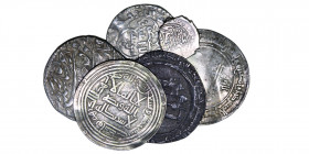 Lots of 6 islamic AR silver coins. Umayyad, abbasid, safavid, and ottoman.