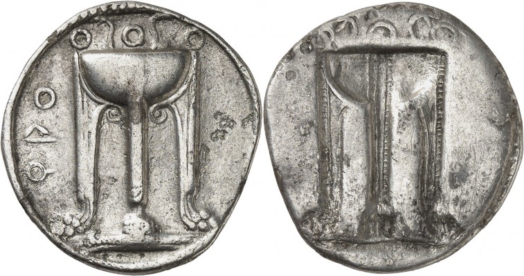 GRÈCE ANTIQUE
Bruttium, Crotone (510-480 av. J.C.). Statère argent.
Av. QPO Tr...