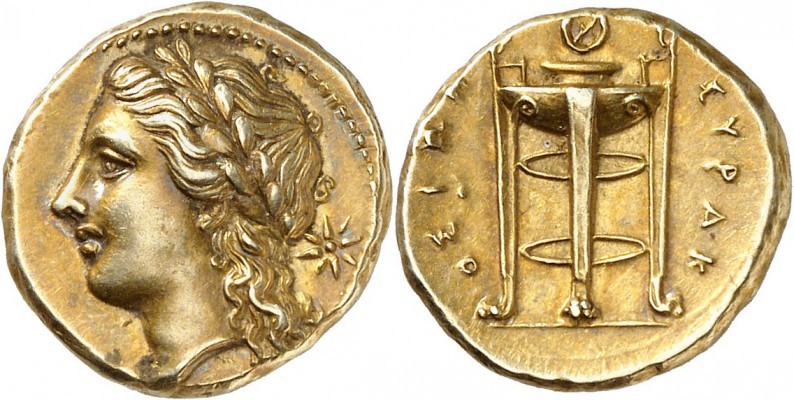 GRÈCE ANTIQUE
Sicile, Syracuse, Agathoklès (317-289 av. J.C.). 50 litrae d’élec...