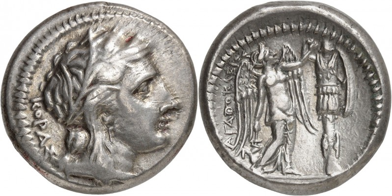 GRÈCE ANTIQUE
Sicile, Syracuse, Agathoklès (317-289 av. J.C.). Tétradrachme arg...