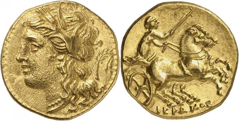 GRÈCE ANTIQUE
Sicile, Syracuse, Hiéron II (274-216 av. J.C.). 60 litrae d’or.
...