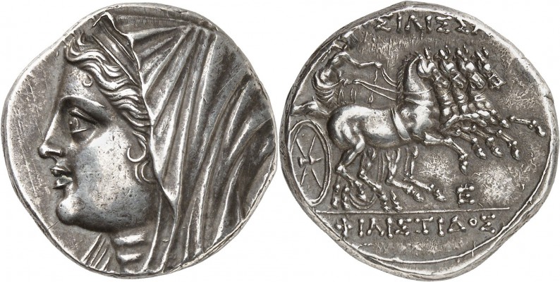 GRÈCE ANTIQUE
Sicile, Syracuse, Phillistis, épouse d’Hiéron II (274-216 av. J.C...