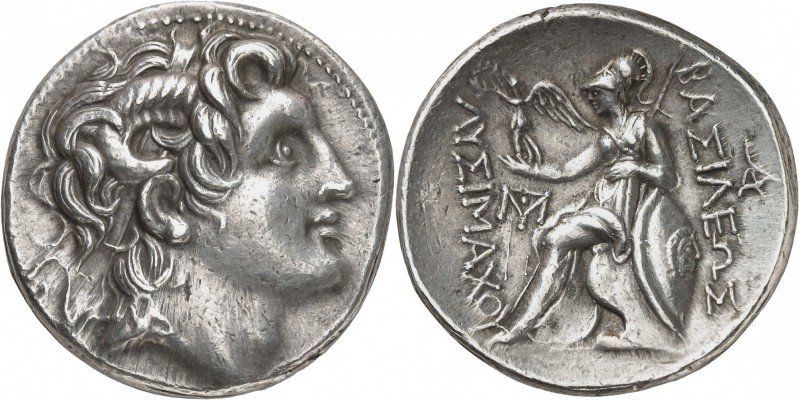 GRÈCE ANTIQUE
Royaume de Thrace, Lysimaque (305-281 av. J.C.). Tétradrachme arg...