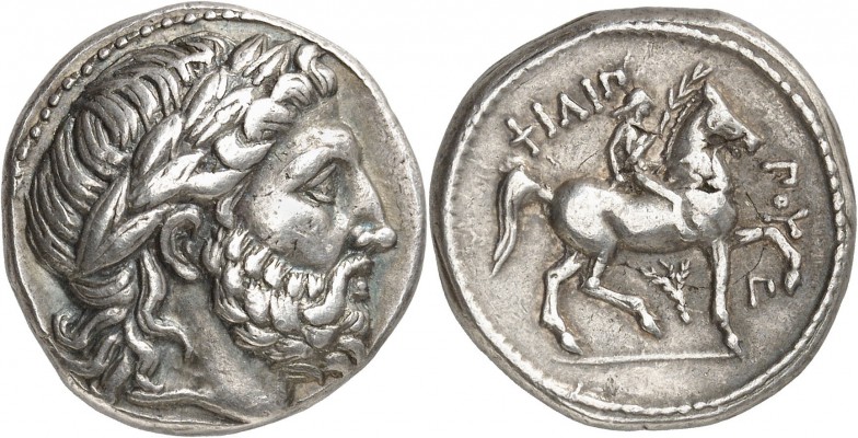GRÈCE ANTIQUE
Royaume de Macédoine, Philippe II (359-336 av. J.C.). Tétradrachm...
