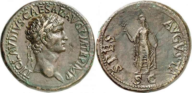 EMPIRE ROMAIN
Caligula (37-41). Sesterce 41, Rome.
Av. Tête laurée à droite. R...
