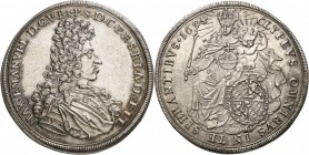 ALLEMAGNE
Bavière, Maximilien II (1825-1848). Thaler 1694.
Av. Buste à droite. Rv. Madone à l’enfant. Km. 365.1, Dav 6099. 29,24 grs. 
Superbe