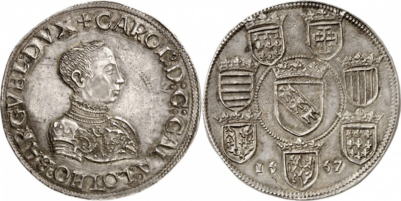 FRANCE FÉODALE
Lorraine, Charles III (1545-1608). Thaler 1557, Nancy.
Av. Bust...