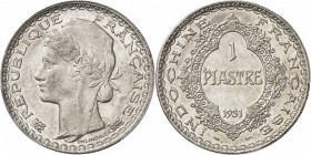 INDOCHINE
Piastre 1931, Paris.
Av. La République à gauche. Rv. Valeur dans une couronne. L. 312. 
PCGS MS 62. Superbe