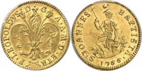 ITALIE
Florence, Pierre-Léopold de Lorraine (1765-1790). Ruspone 1766.
Av. Fleur de lis. Rv. Saint Jean-Baptiste assis à gauche. Fr. 334, Mont. 369/...
