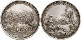 ITALIE
Naples, Joseph Ier (1705-1711). Médaille en argent 1707, frappée pour l’entrée à Naples des troupes impériales autrichiennes, tranche inscrite...