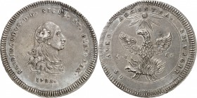 ITALIE
Sicile, Ferdinand III de Bourbon (1759-1816). Once de 30 tari 1785, Palerme.
Av. Buste habillé à droite. Rv. Phénix sous un soleil. Mir-596, ...
