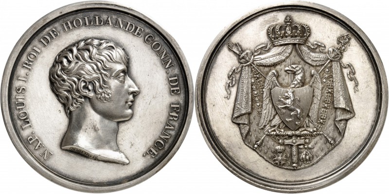 PAYS-BAS
Louis Napoléon Roi de Hollande (1806-1810). Médaille en argent 1806, s...