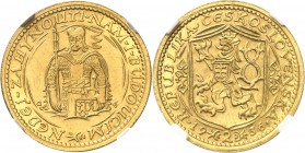 TCHECOSLOVAQUIE
République (1918-1938). 2 ducats 1932.
Av. Saint Venceslas de face. Rv. Écu de la République Tchécoslovaque. KM. 9, Fr. 1. 
NGC UNC...