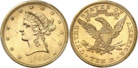 USA
10 dollars Liberté 1900, San Francisco.
Av. Tête de Liberté à gauche. Rv. Aigle aux ailes déployées. Fr. 160. 
PCGS MS 62.