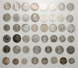 Lot
Diverse. 47 Stück diverse Silber Münzen diverser Nominale und Länder. ss/vz