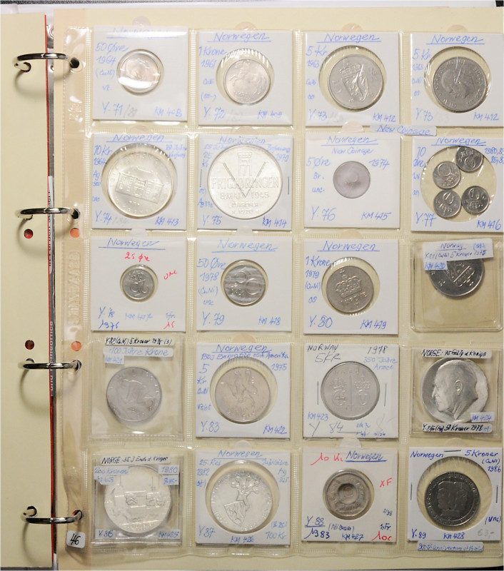 Lot
Europa. ca. 200 Stück ( inkl. 23x Ag), diverse Münzen Europa (, Norwegen, Ru...
