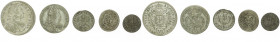 Diverse
Münzen Römisch Deutsches Reich - Habsburgische Erb- und Kronlande. Lot. 5 Stück, ab 1712, vom Kreuzer bis 6 Kreuzer, alle in Ag.
ges. 7,14g
f....