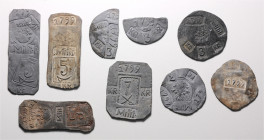 Franz II. 1792 - 1806
Münzen Römisch Deutsches Reich - Habsburgische Erb- und Kronlande. Lot. 9 Stück Militärmarken 1799 zu 3 und 5 Kreuzer
ss/vz