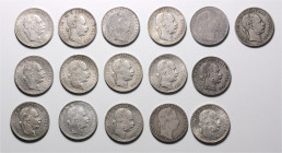 Franz Joseph I. 1848 - 1916
Kaisertum Österreich 1804 - 1918. Lot. 1 Gulden 14 Stück, diverse Jahre.
a. ca 12,38g
ss-vz