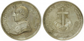 Leo XIII. 1878 - 1903
Italien, Vatikan. Silbermedaille, 1888 AN X. auf sein 50jähriges Priesterjubiläum, Brustbild l. Rv. Strahlendes Kreuz auf Wolken...
