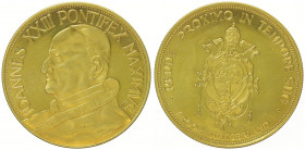 Johannes XXIII. 1958 - 1963
Italien, Vatikan. Goldmedaille zu 4 Dukaten, o. Jahr. Rom
15,00g
Montenuovo --.
stgl