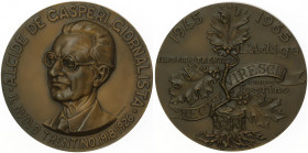 Bronzemedaille, 1945-65
Italien. von Benetti, il Nvovo Trentino, Dm 69 mm. 135,50g
stgl