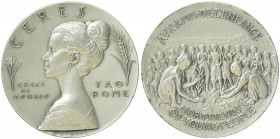 Rainier III. 1949 - 2005
Monaco. Silbermedaille, o. Jahr. auf Grace von Monaco, FAO Rome, Dm 51 mm, von J. Pavlvs
50,04g
vz