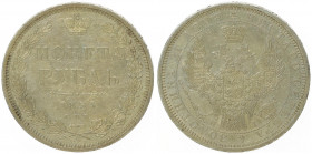 Nikolaus I. 1825 - 1855
Russland. Rubel, 1854 СПБ HI. St. Petersburg
20,66g
Bitkin 233, Davenport 283
vz/stgl