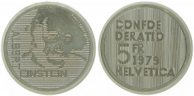 5 Franken, 1979
Schweiz, Eidgenossenschaft. A. Einstein, im Etui. Bern
13,24g
stgl