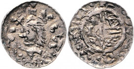 Wladislaus I. Hermann 1081 - 1102
Polen. Denar, o. Jahr. Krakau
0,77g
Kop. 32
f.ss/ss