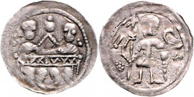 Boleslaw IV. 1146 - 1173
Polen. Denar, o. Jahr. Krakau
0,38g
Kop. 56
ss