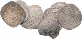 Heinrich II. Jasmirgott 1141 - 1177
Lot. 8 Stück, Pfennige, Krems, verschiedene Beizeichen.
a. ca 0,86g
CNA B23
einige Sf.
s/ss