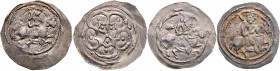 Otakar IV. 1164 - 1192
Lot. 4 Stück, Pfennige, Fischau, diverse Beizeichen.
a. ca 0,97g
CNA B73
f.ss - f.vz
