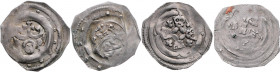 ca. 1190 - ca 1210
Lot. 2 Stück, Pfennig, Wien oder Krems.
a. ca 1,09g
CNA B99, B101
ss