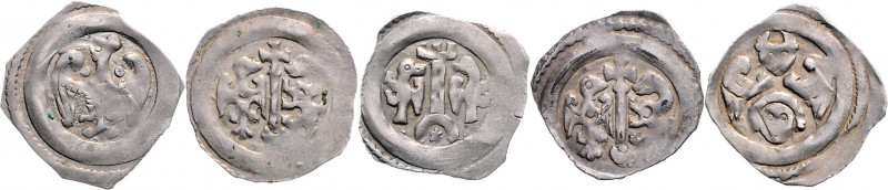 Leopold VI. ab ca 1210 - 1230
Lot. 5 Stück, Pfennige, Wien.
a. ca 0,77g
CNA B111...
