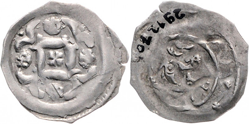 Leopold VI. ab ca 1210 - 1230
Pfennig, o. Jahr. Enns
0,77g
CNA B116
im Revers Tu...