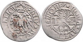 Friedrich V. (III.) 1424 - 1493
Kreuzer, 1481. Wien
0,83g
CNA Fa23
ss