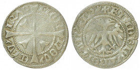 Friedrich III. 1439 - 1493
Kreuzer (Grossetl), 1470. Wiener Neustadt
0,93g
CNA Fa 45
ss
