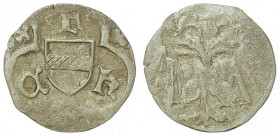 Friedrich III. 1439 - 1493
Pfennig, o. Jahr. Wiener Neustadt
0,32g
CNA Fa 48a
ss