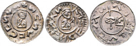 Vratislav II. 1061 - 1092
Böhmen. Lot. 3 Stück Denare, Prag.
a. ca 0,76g
Cach. 346,350 (5R), 353.
ss - vz/stgl