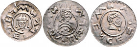 Vratislav II. 1061 - 1092
Böhmen. Lot. 3 Stück Denare, Prag.
a. ca 1,00g
Cach. 347 (5R), 353, 354
f.vz/stgl