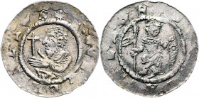 Sobeslav I. 1125 - 1140
Böhmen. Denar, o. Jahr. Prag
0,74g
Cach. 572
ss