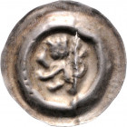 Premysl II. Otakar 1260 - 1278
Böhmen. Brakteat, o. Jahr. Prag
0,92g
Cach. 843
f.ss
